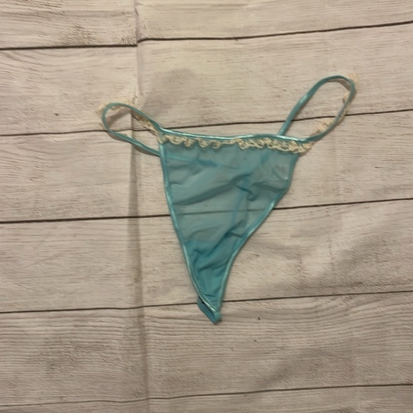 NWOT Vintage Victoria’s Secret blue sheer babydoll chemise matching thon… - Picture 6 of 8